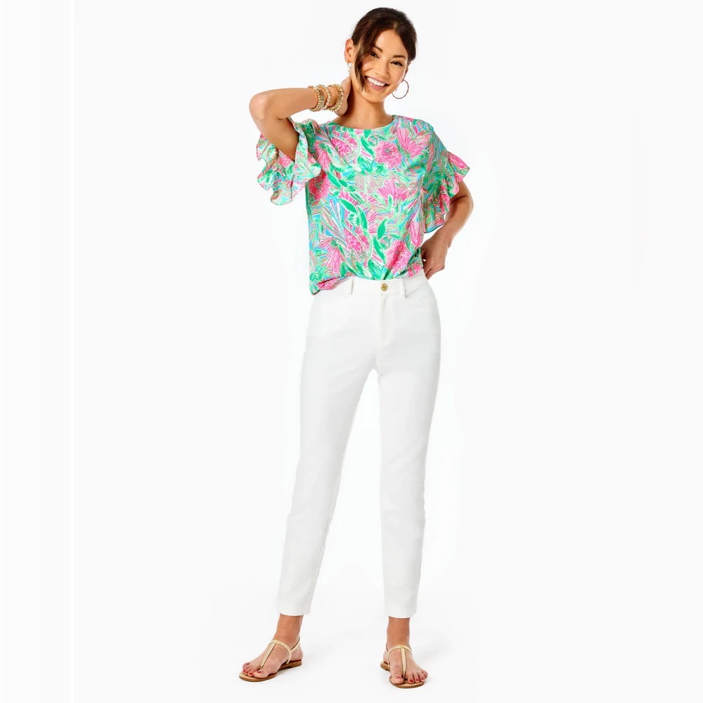 NWT Resort white Lilly Pulitzer Kelly stretch pant 29”